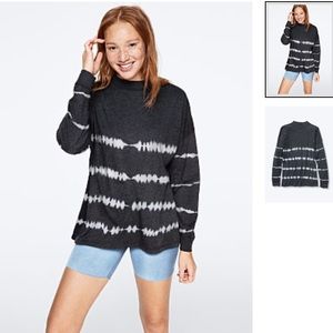 Teal Mock Neck Long Sleeve Tee